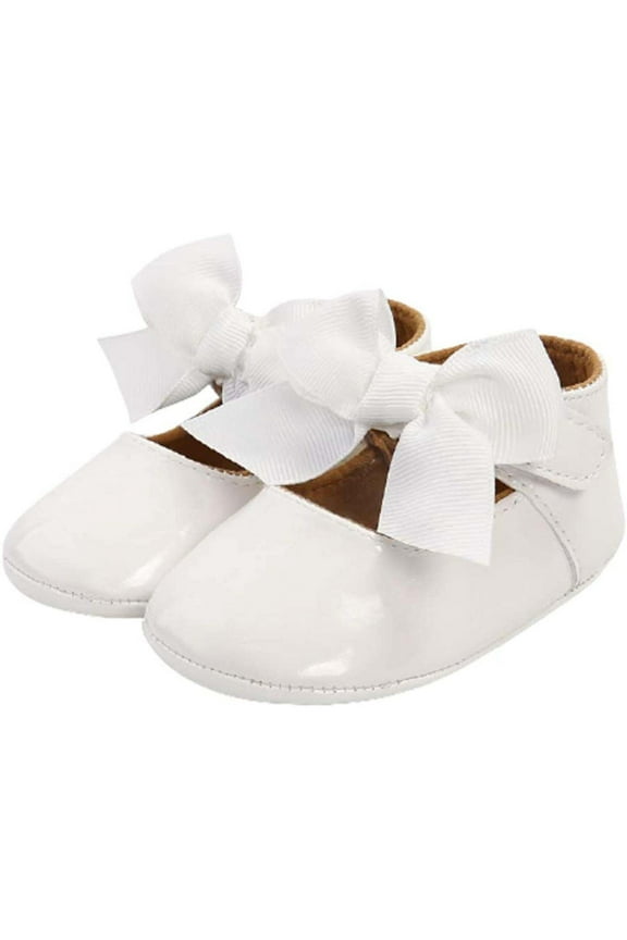 2025 Babies First Walkers Baby Girl Flat Shoelace Bowknot Non-slip Toddler Princess Dress Toddler Shoes