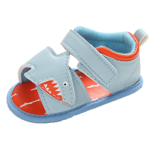 Odeerbi 2025 Babies First Walkers Baby Kids Boys Girls Sandals Summer Shark Soft Flat Shoes Infant First Walkers