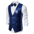 thumbnail image 1 of Odeerbi Casual Outwear Jackets for Men Autumn And Winter Trendy Personality Sequins Casual Vest Jacket Gold, 1 of 3