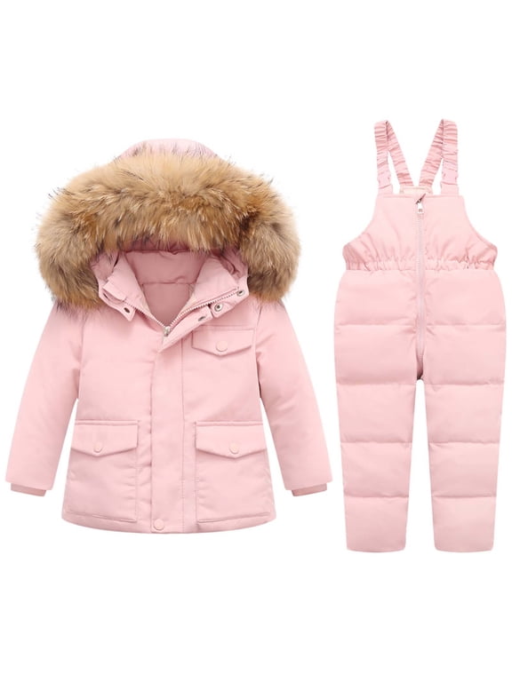 Child's Baby Boy's Girl's Down Warm Jacket Coat Jumpsuit Rompers Suit Winter Windproof Ski Suit