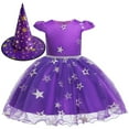 thumbnail image 1 of Odeerbi 2025 Children Baby Girls Middle-aged Children's Gauze Skirt Halloween Masquerade Dress, 1 of 9