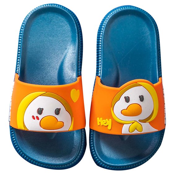 Odeerbi 2025 Girls Slippers Cartoon Goosey Boys Girls Non-slip Home Bathing Beach Sandals Slippers Shoes