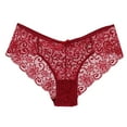 thumbnail image 1 of Odeerbi 2025 Lace Briefs See Through Panties Women Lace Underwear Lingerie Thongs Panties Ladies Underwear Underpants Red, 1 of 5