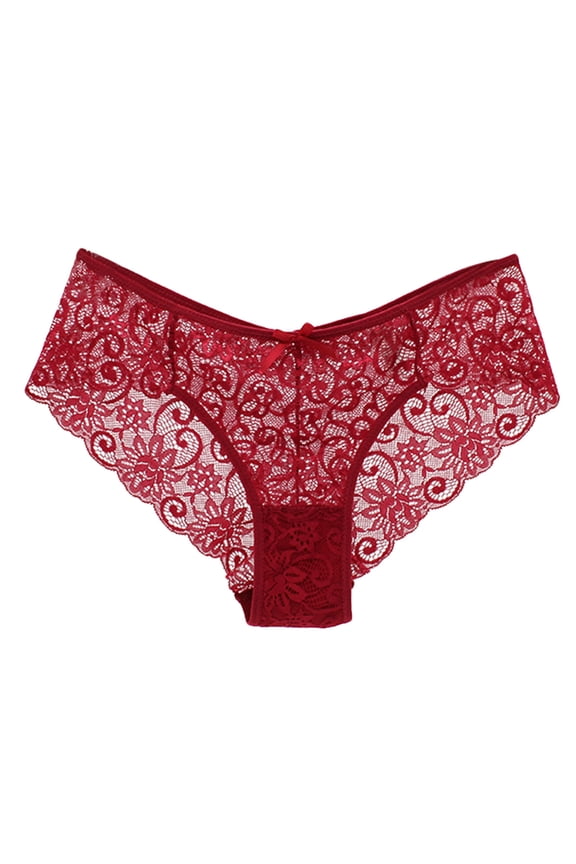 2025 Lace Briefs See Through Panties Women Lace Underwear Lingerie Thongs Panties Ladies Underwear Underpants Red