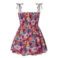 thumbnail image 1 of Odeerbi 2025 Summer Toddler Baby Girls' Sleeveless Suspender Dress Floral Children's Clothing, 1 of 9