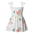 thumbnail image 1 of Odeerbi 2025 Toddler Kids Baby Girl Summer Seaside Beach Dress Sling Skirt Floral Skirt, 1 of 9