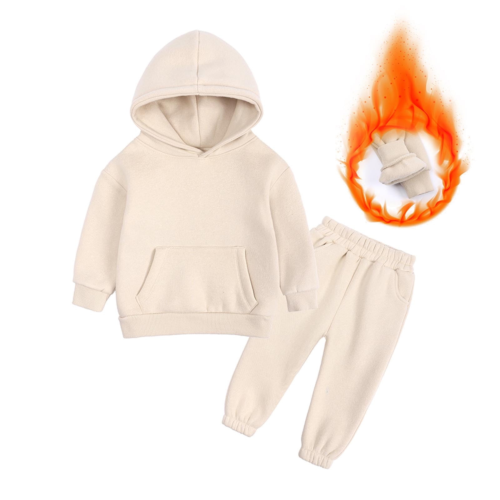 Odeerbi 2PCS Outfits Kids Sports Tracksuits Long Sleeve Pullover Hoodies Sweatshirt And Sweatpants Fall Winter Suit