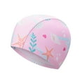 thumbnail image 1 of Odeerbi 3-10 Years Toddler Boys Girls Beach Swim Cap Hawaiian Floral Swimming Hat Children's Quick Drying Swimming Cap Comfortable Cloth Cap Summer Swimming Elastic Cap, 1 of 4