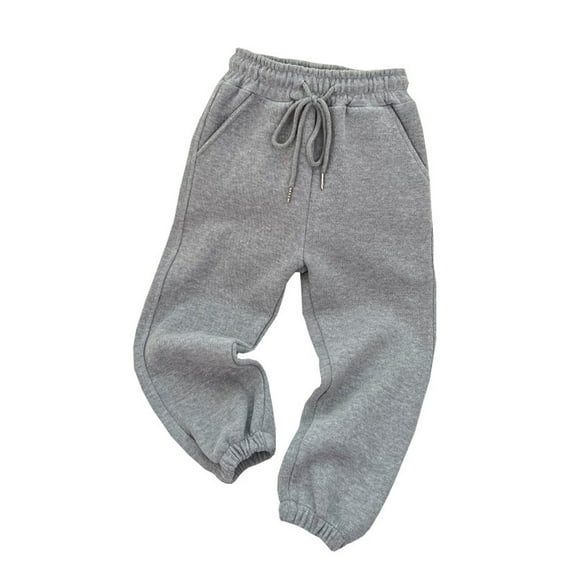 Odeerbi 3-10 Years Toddler Boys Girls Cotton Sweatpants Workout Athletic Sports Jogger Pants Solid Color Outside Cute Joggers