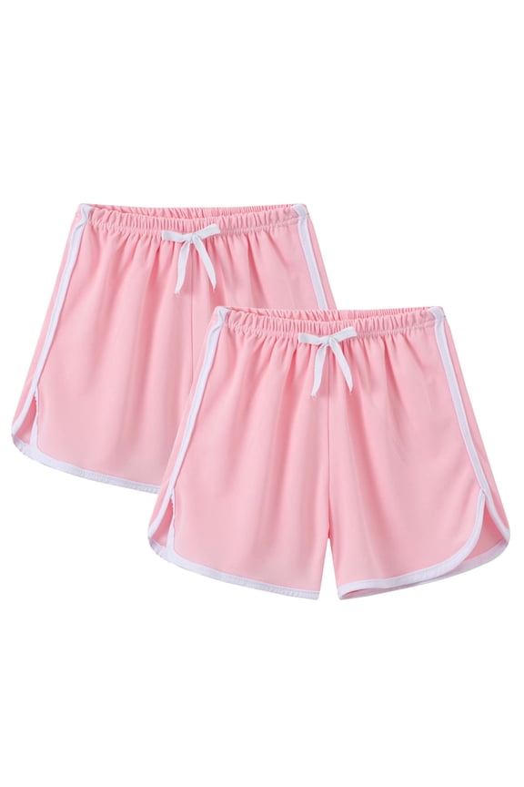 3-11 Years Toddler Boys Girls 2 PCS Athletic Dophin Shorts Sports Yoga Shorts Summer Casual Solid Color Beach Shorts
