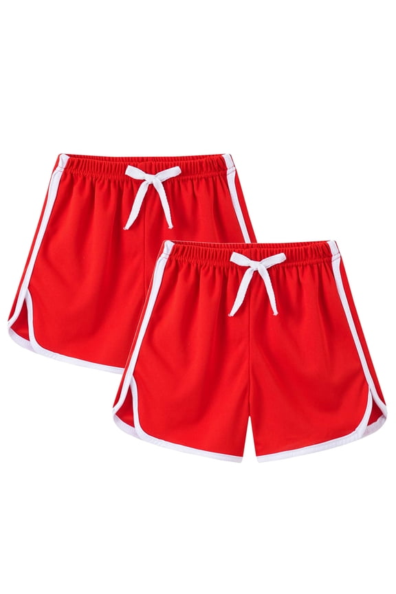3-11 Years Toddler Boys Girls 2 PCS Athletic Dophin Shorts Sports Yoga Shorts Summer Casual Solid Color Beach Shorts