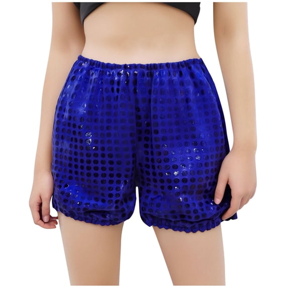 Odeerbi 3-12 Years Kids Boys Girls Metallic Sequin Sparkly Dance Shorts Sport Atletic Shorts Stage Performance Outfits Summer Solid Color Pants