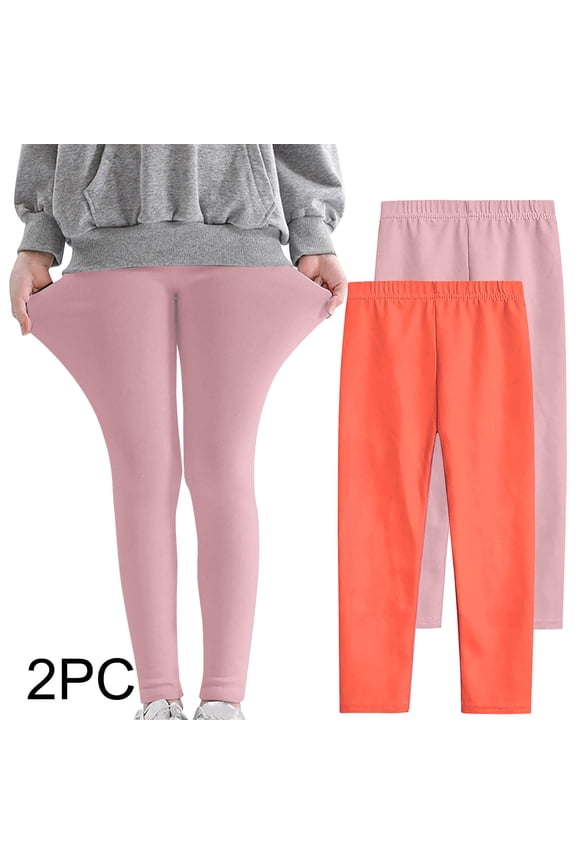 3-12 Years Kids Girls 2 PCS Leggings Stretchy Tights Lycra Compression Pants Comfortable Softness Breathable Pantyhose