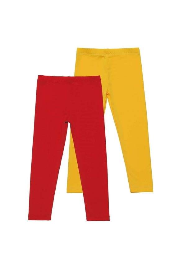 3-12 Years Kids Girls 2 PCS Leggings Stretchy Tights Lycra Compression Pants Comfortable Softness Breathable Pantyhose