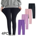 thumbnail image 1 of Odeerbi 3-12 Years Kids Girls 4 PCS Leggings Stretchy Tights Lycra Compression Pants Comfortable Softness Breathable Pantyhose, 1 of 9