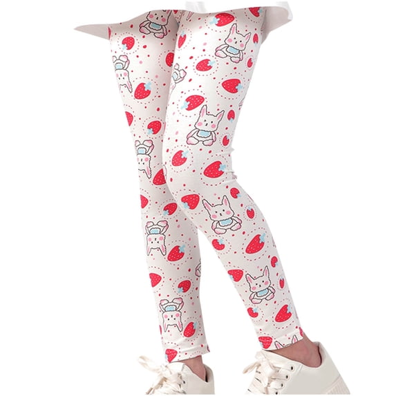 Odeerbi 3-12 Years Kids Girls Yoga Leggings Floral Workout Dance Athletic Sports Pants Summer Comfortable Cute High Waist Pants