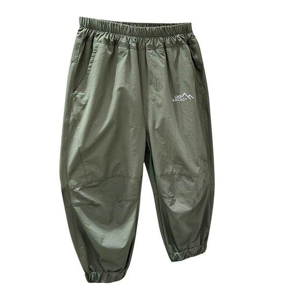 Odeerbi 3-12 Years Toddler Boys Girls Cargo Pants Athletic Sports Jogger Pants Spring Summer Casual Solid Color Loose Work Pants