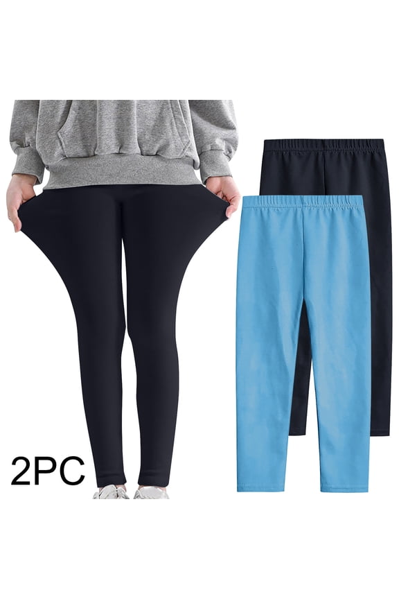3-12 Years Toddler Girls 2 PCS Leggings Stretchy Tights Lycra Compression Pants Comfortable Softness Breathable Pantyhose