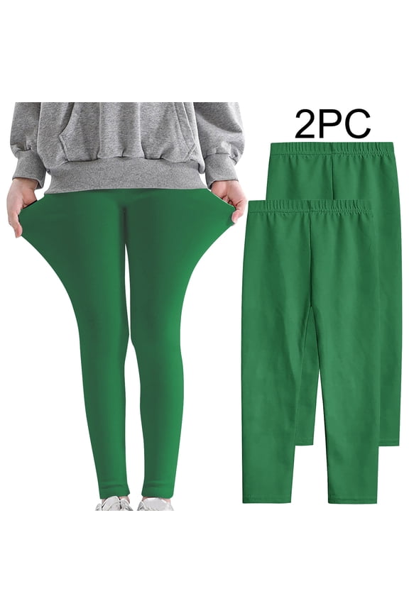 3-12 Years Toddler Girls 2 PCS Leggings Stretchy Tights Lycra Compression Pants Comfortable Softness Breathable Pantyhose