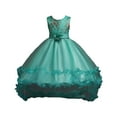 thumbnail image 1 of Odeerbi 3-12Y Teen Girls Cute Dresses Small And Medium-sized Children's Party Dresses Skirt Performance Outfit Puffy Princess Skirt Baby Clothes Green, 1 of 5