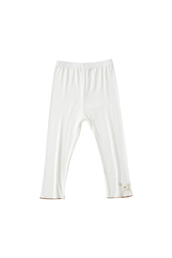 3-13 Years Kids Girls Modal Leggings Stretchy Tights Capris Compression Pants Summer Solid Color Elastic Casual Sports Pajama Pantyhose