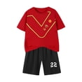 thumbnail image 1 of Odeerbi 3-14 Years Kids Boys Summer Athletics Outfits Quick Drying Sports Running Tops Shorts Set Short Sleeve Round Neck Shorts Suit Kids Boys Clothes, 1 of 6