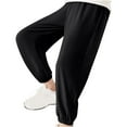 thumbnail image 1 of Odeerbi 3-14 Years Teen Boys Girls Ice Silk Sweatpants Summer Workout Athletic Sports Jogger Pants Casual Solid Color Loose Ankle Joggers, 1 of 7
