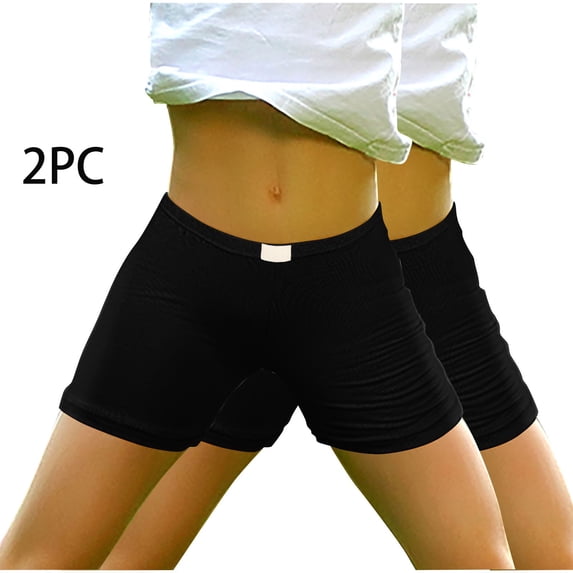 Odeerbi 3-14 Years Teen Girls 2 PCS Cotton Bike Shorts Summer Safety Under Dress Slip Shorts Lace Yoga Dance Shorts Solid Color Elastic Waist Short