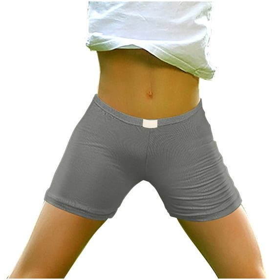 Odeerbi 3-14 Years Teen Girls Bike Shorts Cotton Safety Under Dress Slip Shorts Yoga Dance Shorts Casual Spring Summer Solid Color Elastic Waist Shorts
