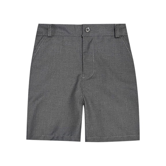 Odeerbi 3-16 Years Kids Boys Girls Formal Suit Shorts Uniforms Shorts Summer Solid Color Wrinkle Free School Shorts
