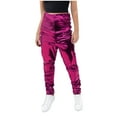 thumbnail image 1 of Odeerbi 3-16 Years Kids Boys Girls Metallic Leather Pants Shiny Sparkly Dance Pants Workout Athletic Sports Long Pants, 1 of 1
