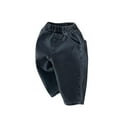 thumbnail image 1 of Odeerbi 3-18 Months Infant Boys Girls Baggy Jeans Cute Denim Pants Elastic Waistband Casual Loose Outerwear Pants, 1 of 5