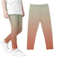 thumbnail image 1 of Odeerbi 3-8 Years Kids Girls Gradient Leggings Stretchy Tights Compression Pants Summer High Waist Soft Pantyhose, 1 of 4