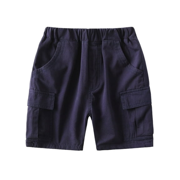 Odeerbi 3-9 Years Toddler Boys Cargo Shorts Cotton Bermuda Shorts Summer Solid Color Casual Shorts with Pockets