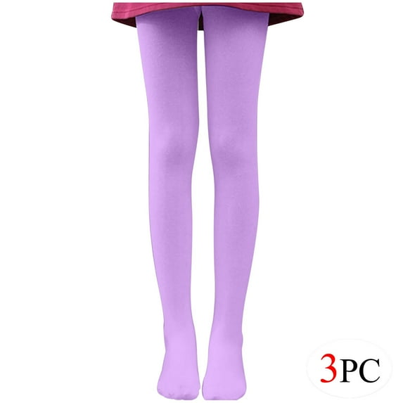 Odeerbi 3 PCS Ballet Tights for Women Ultra Soft Dance Stockings Velvet Pantyhose Girls All Age Dance Socks Base Socks Purple