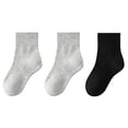 thumbnail image 1 of Odeerbi 3 PCS Cotton Running Socks for Kids Boys Girls Breathable Crew Socks Children's Student Solid Color Mid Length Tube Socks Sports Socks, 1 of 6