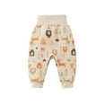 thumbnail image 1 of Odeerbi 3M-3Y Infant Boys Girls Cotton Bloomers Diaper Cover Pants Cute Drop Crotch Pants Printing High Waisted Snap Button Pants, 1 of 2