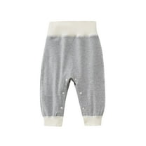 Odeerbi 3M-3Y Infant Boys Girls Cotton Bloomers Diaper Cover Pants Cute Drop Crotch Pants Solid Color High Waisted Snap Button Pants