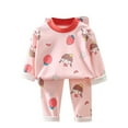 thumbnail image 1 of Odeerbi 3M-5Y Infant Boys Girls Cotton Pajamas Long Sleeve Tops Pants Set Soft Loungewear Strawberry Print Sleepwear Casual Comfortable Two-piece Pajama Sets Infant Boys Girls Clothes, 1 of 3