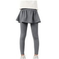 thumbnail image 1 of Odeerbi 4-13 Years Kids Girls Leggings with Skirt Tutu Pants Summer Solid Color Skirts Pants, 1 of 6