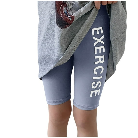 Odeerbi 4-14 Years Kids Girls Bike Shorts Yoga Bermuda Shorts Workout Dance Athletic Sports Shorts Summer Comfortable Leggings Cartwheel Shorts