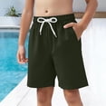 thumbnail image 1 of Odeerbi 4-15 Years Kids Teen Boys Swim Trunks Quick Dry Beach Shorts with Pockets Elastic Waist Board Shorts, 1 of 6