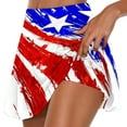 thumbnail image 1 of Odeerbi 4th of July Patriotic Activewear Skorts for Women 2025 Yoga Shorts Summer Pleated Tennis Skirts Athletic Stretchy Shorts Fake Two Piece Skirt Shorts Red, 1 of 5