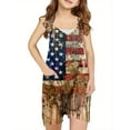 thumbnail image 1 of Odeerbi 5-13 Years Kids Girls Summer Shorts Jumpsuit Independence Day Camisole Romper Casual Breathable Comfortable Suspender Overalls Bib Overall Shorts, 1 of 4