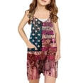 thumbnail image 1 of Odeerbi 5-13 Years Kids Girls Summer Shorts Jumpsuit Independence Day Camisole Romper Casual Breathable Comfortable Suspender Overalls Bib Overall Shorts, 1 of 4