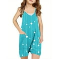 thumbnail image 1 of Odeerbi 5-13 Years Teen Girls Summer Shorts Jumpsuit Retro Print Camisole Romper Casual Breathable Comfortable Suspender Overalls Bib Overall Shorts, 1 of 4