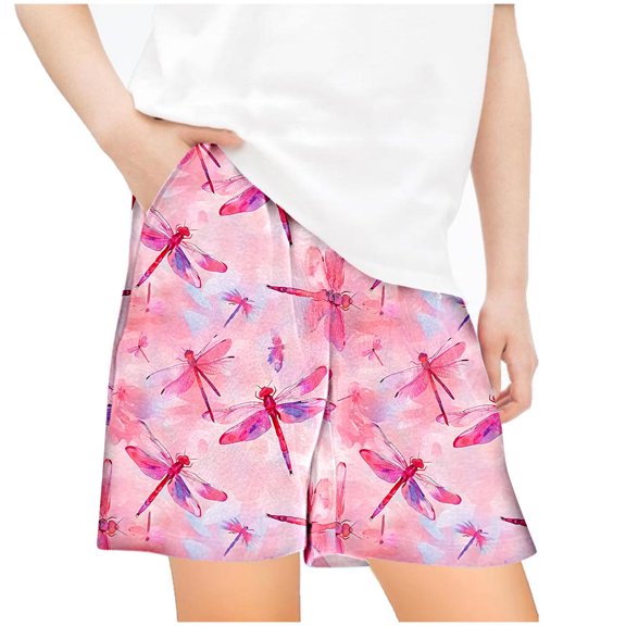Odeerbi 5-14 Years Kids Boys Girls Summer Shorts Hawaiian Tropical Print Quick Dry Swim Trunks Beach Board Shorts Casual Loose Sports Shorts with Pockets