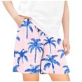 thumbnail image 1 of Odeerbi 5-14 Years Kids Boys Girls Summer Shorts Hawaiian Tropical Print Quick Dry Swim Trunks Beach Board Shorts Elastic Waistband Casual Loose Shorts with Pocket, 1 of 4