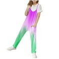thumbnail image 1 of Odeerbi 5-14 Years Kids Girls Summer Jumpsuit Gradient Camisole Romper Spring Casual Breathable Comfortable Overalls Strap Bib Overall Pants Playsuit, 1 of 8
