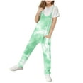 thumbnail image 1 of Odeerbi 5-14 Years Kids Girls Summer Jumpsuit Tie-Dye Camisole Romper Spring Casual Breathable Comfortable Overalls Strap Bib Overall Pants Playsuit, 1 of 8